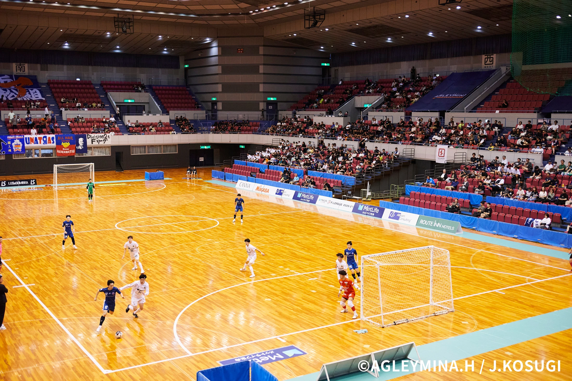 コートと観客席に広がる試合の風景